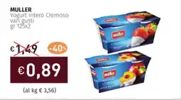 Prezzemolo e Vitale MULLER Yogurt Intero Cremoso vari gusti offerta