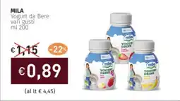Prezzemolo e Vitale MILA Yogurt da Bere vari gusti offerta
