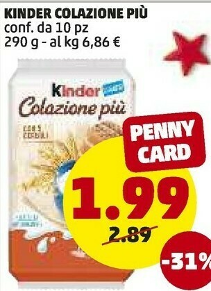 PENNY Kinder colazione più 290 g(ml) offerta