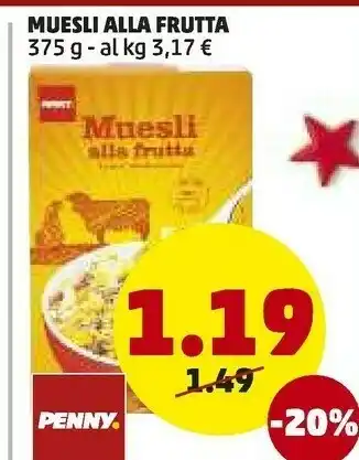 PENNY Muesli alla frutta offerta