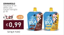 Prezzemolo e Vitale GRANAROLO Squeeze & Go della Lola Cacao/Vaniglia offerta