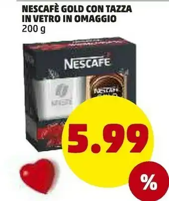 PENNY Nescafe gold con tazza offerta