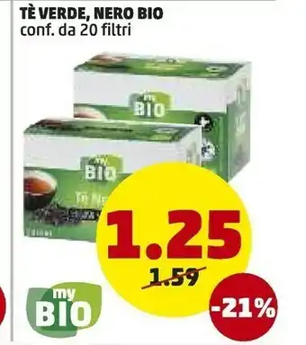 PENNY Te verde nero bio offerta