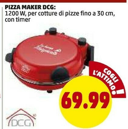 Dcg pizza maker 1200 w offerta di Penny Market