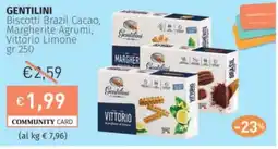 Prezzemolo e Vitale GENTILINI Biscotti Brazil Cacao, Margherite Agrumi, Vittorio Limone offerta