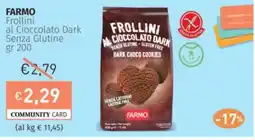 Prezzemolo e Vitale FARMO Frollini al Cioccolato Dark Senza Glutine offerta