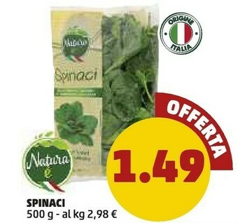 PENNY Natura e spinaci offerta