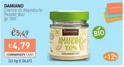 Prezzemolo e Vitale DAMIANO Crema di Mandorle Pelate Bio offerta