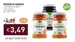 Prezzemolo e Vitale RIGONI DI ASIAGO Confetture Bio vari gusti offerta