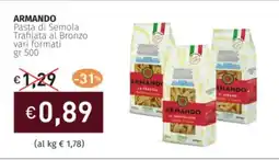 ARMANDO Pasta di Semola Trafilata al Bronzo vari formati