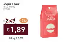 Prezzemolo e Vitale ACQUA E SOLE Riso Roma offerta