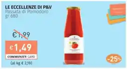 Prezzemolo e Vitale LE ECCELLENZE DI P&V Passata di Pomodoro offerta