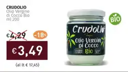 Prezzemolo e Vitale CRUDOLIO Olio Vergine di Cocco Bio offerta