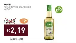 Prezzemolo e Vitale PONTI Aceto di Vino Bianco Bio offerta