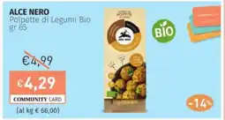 Prezzemolo e Vitale ALCE NERO Polpette di Legumi Bio offerta