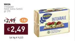 Prezzemolo e Vitale WASA Integrale Fette Extra Sottili offerta