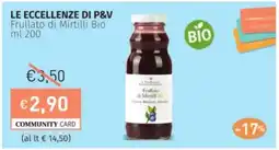 Prezzemolo e Vitale LE ECCELLENZE DI P&V Frullato di Mirtilli Bio offerta