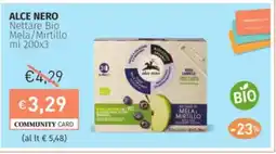 Prezzemolo e Vitale ALCE NERO Nettare Bio Mela/Mirtillo offerta