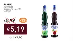 Prezzemolo e Vitale FABBRI Sciroppo Amarena, Menta offerta