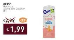 Prezzemolo e Vitale ORASI' Bevanda Avena Zero Zuccheri offerta