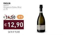 Prezzemolo e Vitale PAOLIN Asolo Prosecco Extra Brut offerta