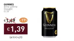 Prezzemolo e Vitale GUINNES Birra Lattina Draught offerta