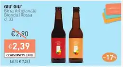 Prezzemolo e Vitale GIU' GIU' Birra Artigianale Bionda/Rossa offerta