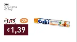 Prezzemolo e Vitale CUKI Carta Forno x25 Fogli offerta