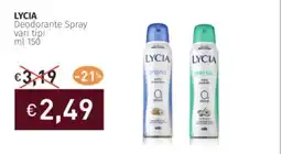 Prezzemolo e Vitale LYCIA Deodorante Spray vari tipi offerta