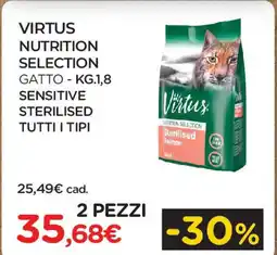 Arcaplanet Virtus nutrition selection gatto sensitive sterilised tutti i tipi offerta