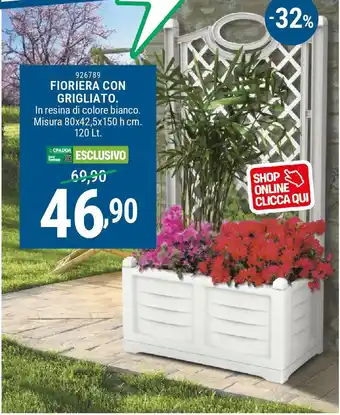 Cfadda Fioriera con grigliato offerta