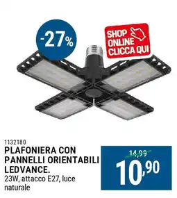 Cfadda Plafoniera con pannelli orientabili ledvance offerta