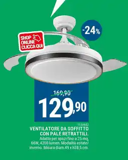 Cfadda Ventilatore da soffitto con pale retrattili offerta