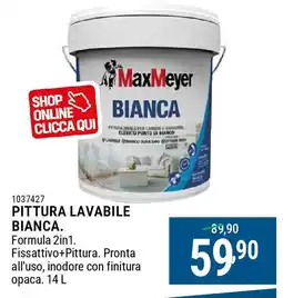 Cfadda Pittura lavabile bianca MaxMeyer offerta
