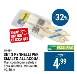 Cfadda Set 3 pennelli per smalto all'acqua offerta