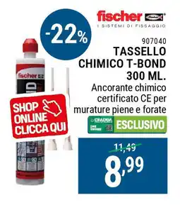 Fischer tassello chimico t-bond