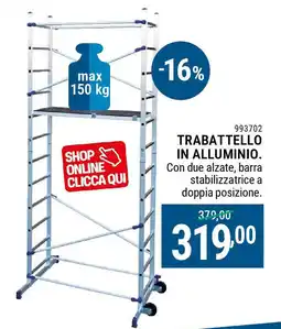 Trabattello in alluminio