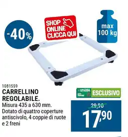 Carrellino regolabile