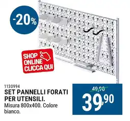 Cfadda Set pannelli forati per utensili offerta