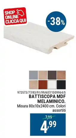 Battiscopa MDF melaminico