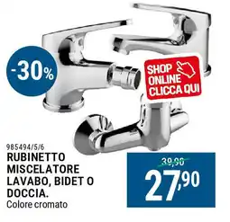 Rubinetto miscelatore lavabo, bidet o doccia