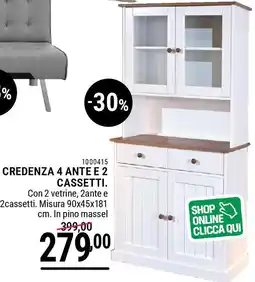 Cfadda Credenza 4 ante e 2 cassetti offerta