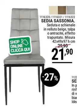 Cfadda Sedia sassonia offerta