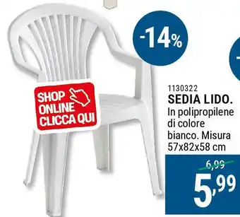 Cfadda Sedia lido offerta