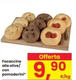Interspar Focaccine alle olive/ con pomodorini offerta