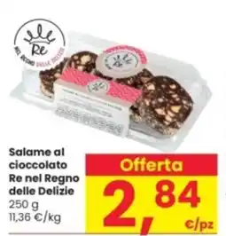 Interspar Salame al cioccolato Re nel Regno delle Delizie offerta