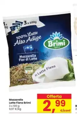 Interspar Mozzarelle Latte Fieno Brimi offerta