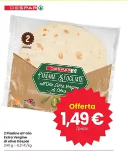Interspar 2 Piadine all'olio Extra Vergine di oliva Despar offerta
