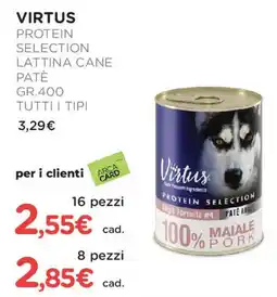 Arcaplanet Virtus protein selection lattina cane patè offerta