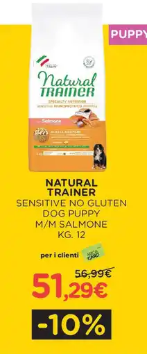 Arcaplanet Natural trainer sensitive no gluten dog puppy m/m salmone offerta